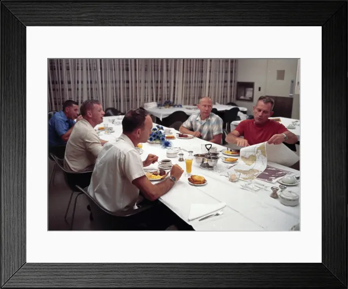 Framed Print : Apollo 11 Astronauts Having Breakfast Framed Print : Apollo 11 Astronauts Having Breakfast