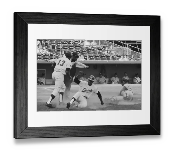 Framed Print : Rod Carew Steals Home Framed Print : Rod Carew Steals Home