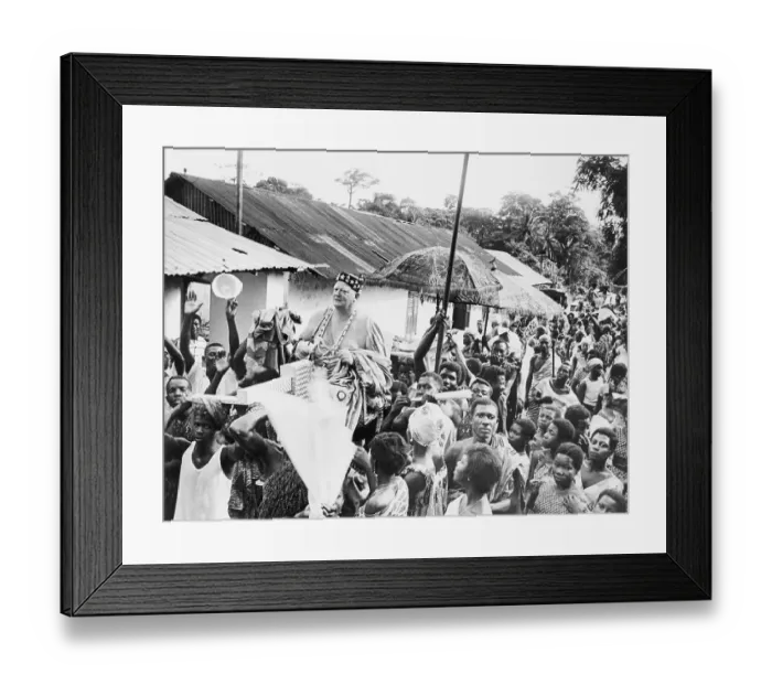 Framed Print : Ghanaian's Caucasian Chief During Village Ceremony Framed Print : Ghanaian's Caucasian Chief During Village Ceremony