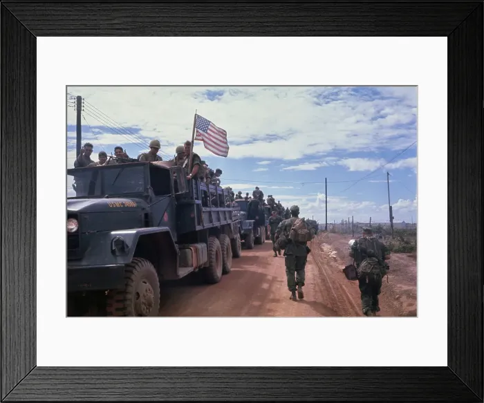 Framed Print : Quang Tri Combat Base, Vietnam War
