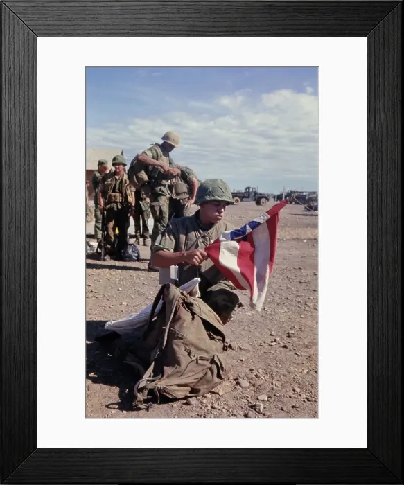 Framed Print : Quang Tri Combat Base, Vietnam War