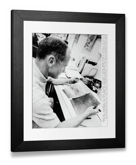 Framed Print : Buzz Aldrin Examining Lunar Shots at Kennedy Space Center Framed Print : Buzz Aldrin Examining Lunar Shots at Kennedy Space Center