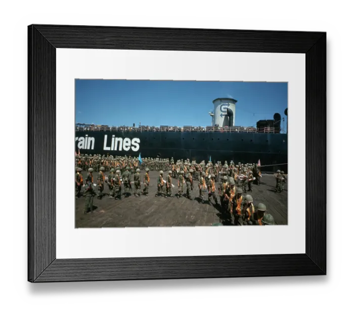 Framed Print : Troops in Military Formation