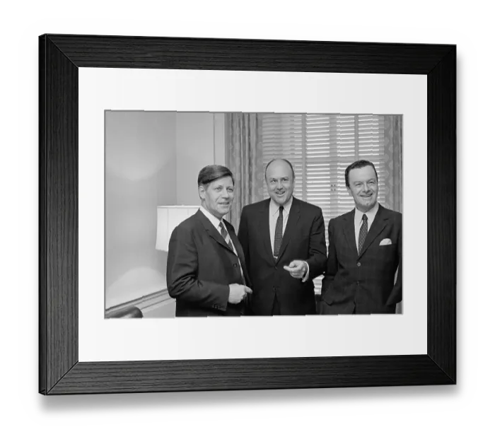 Framed Print : Helmut Schmidt with Melvin Laird and Rolf Pauls Framed Print : Helmut Schmidt with Melvin Laird and Rolf Pauls
