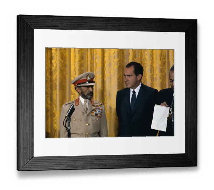 Framed Print : Richard Nixon with Haile Selassie Framed Print : Richard Nixon with Haile Selassie