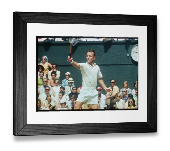 Framed Print : Rod Laver Returning the Ball Framed Print : Rod Laver Returning the Ball