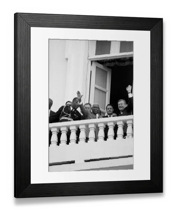Framed Print : Francois Duvalier with Nelson Rockefeller