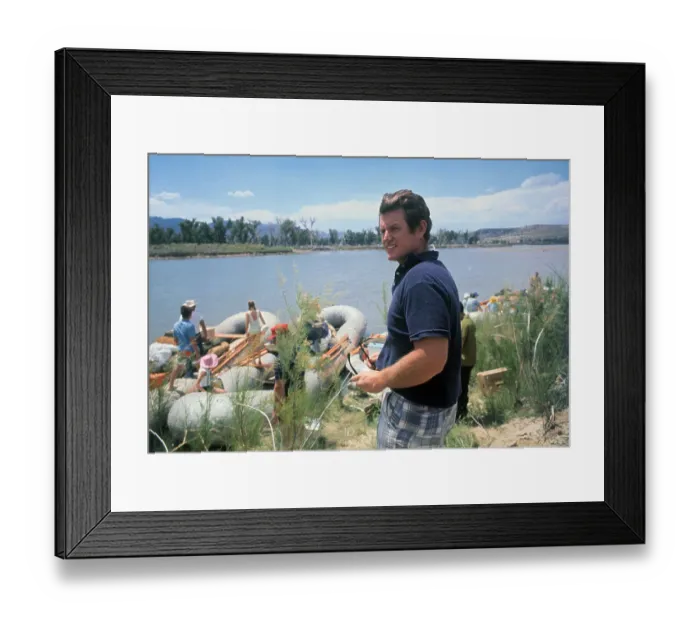 Framed Print : Edward Kennedy Preparing For Rafting Trip Framed Print : Edward Kennedy Preparing For Rafting Trip