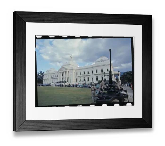 Framed Print : Soldiers Guarding the House of Francois Duvalier Framed Print : Soldiers Guarding the House of Francois Duvalier
