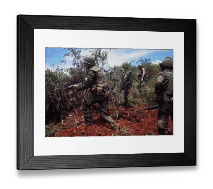 Framed Print : CIDG Soldiers, Vietnam War Framed Print : CIDG Soldiers, Vietnam War