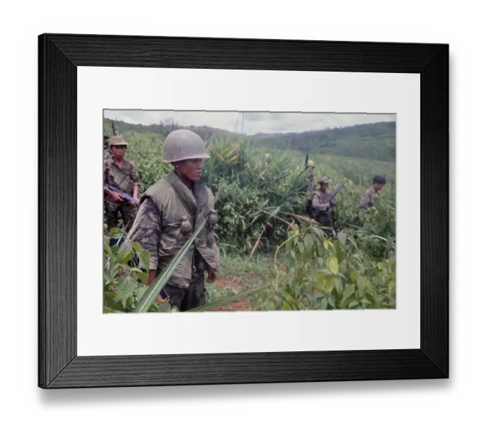 Framed Print : CIDG Soldiers, Vietnam War Framed Print : CIDG Soldiers, Vietnam War