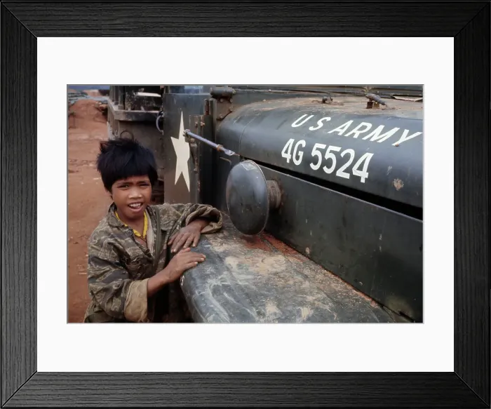Framed Print : Vietnamese Boy At Ben Het Framed Print : Vietnamese Boy At Ben Het