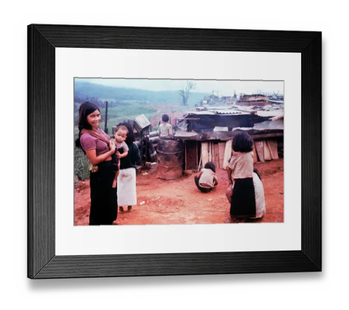 Framed Print : Vietnamese Woman and Children After Surviving Enemy Siege Framed Print : Vietnamese Woman and Children After Surviving Enemy Siege