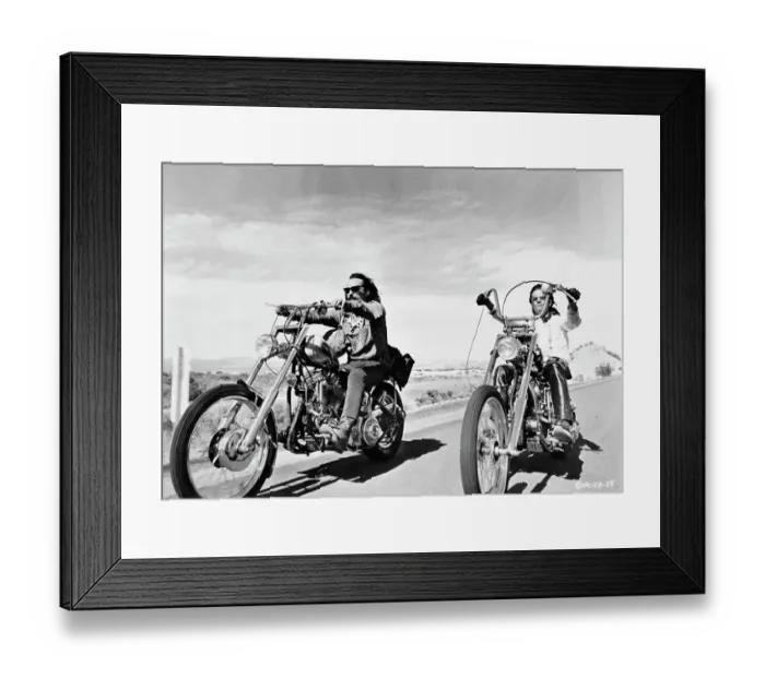 Framed Print : Dennis Hopper and Peter Fonda in Easy Rider