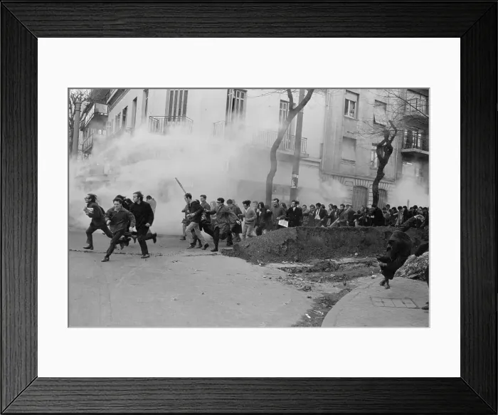 Framed Print : Argentines Flee Tear Gas Framed Print : Argentines Flee Tear Gas