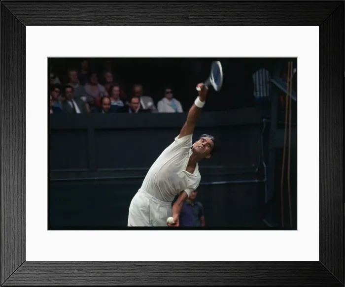 Framed Print : Pancho Gonzales Serving Framed Print : Pancho Gonzales Serving