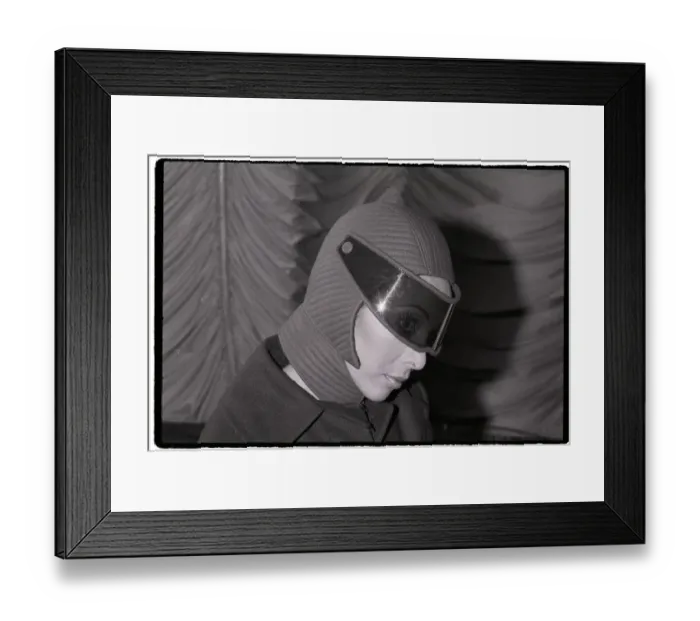 Framed Print : Helmet Made Of Green Knit Stitching Framed Print : Helmet Made Of Green Knit Stitching