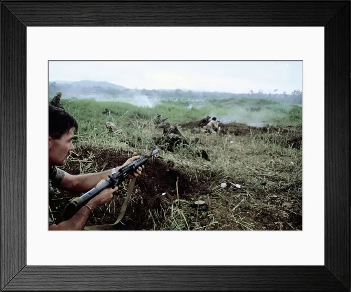 Framed Print : Soldiers on Ground in Battle Framed Print : Soldiers on Ground in Battle