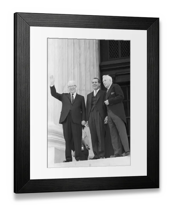 Framed Print : Pres. Nixon And W Burger And Earl Warren Framed Print : Pres. Nixon And W Burger And Earl Warren
