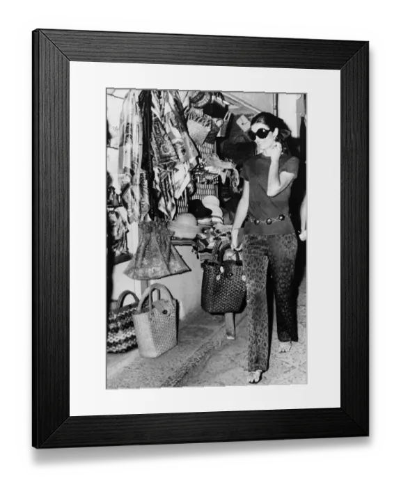 Framed Print : Jacqueline Onassis Shopping Framed Print : Jacqueline Onassis Shopping