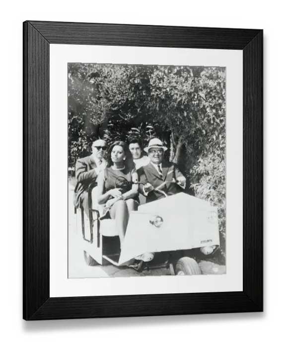 Framed Print : Josip Broz Tito Riding in a Cart with Colleagues Framed Print : Josip Broz Tito Riding in a Cart with Colleagues