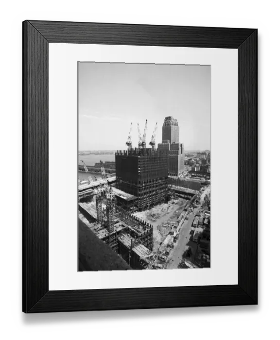 Framed Print : World Trade Center Construction Site