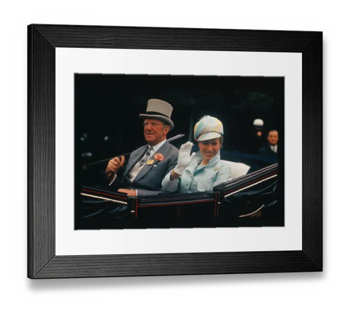 Framed Print : Princess Anne Waving Framed Print : Princess Anne Waving
