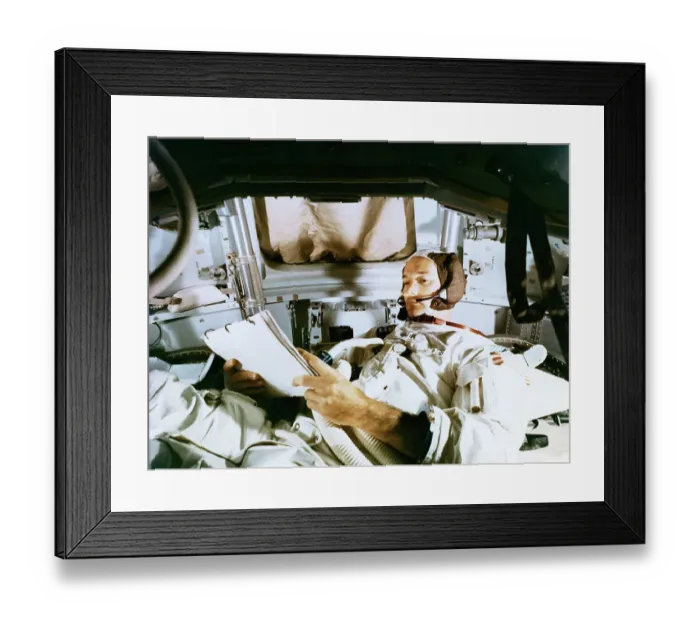 Framed Print : Michael Collins Studying Flight Plans Framed Print : Michael Collins Studying Flight Plans