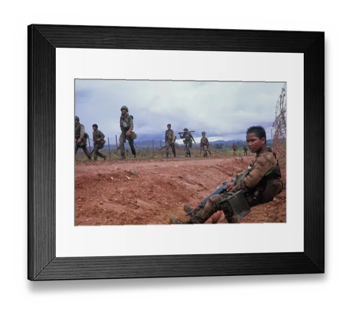 Framed Print : CIDG Officers, Vietnam War Framed Print : CIDG Officers, Vietnam War