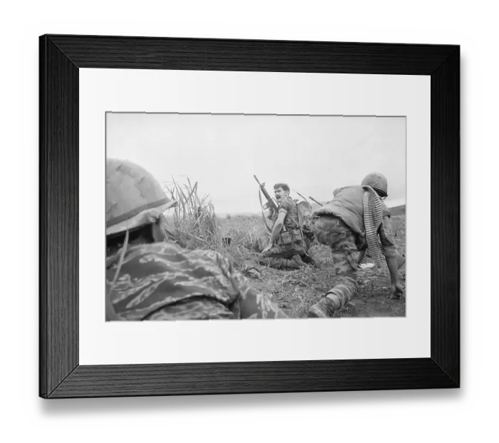 Framed Print : Special Forces Units Confront Viet Cong Framed Print : Special Forces Units Confront Viet Cong