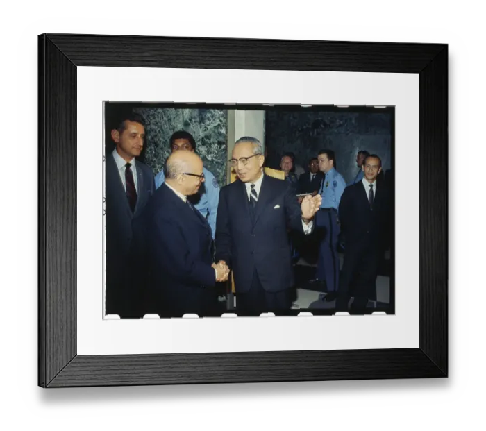 Framed Print : Carlos Restrapo and U Thant Framed Print : Carlos Restrapo and U Thant