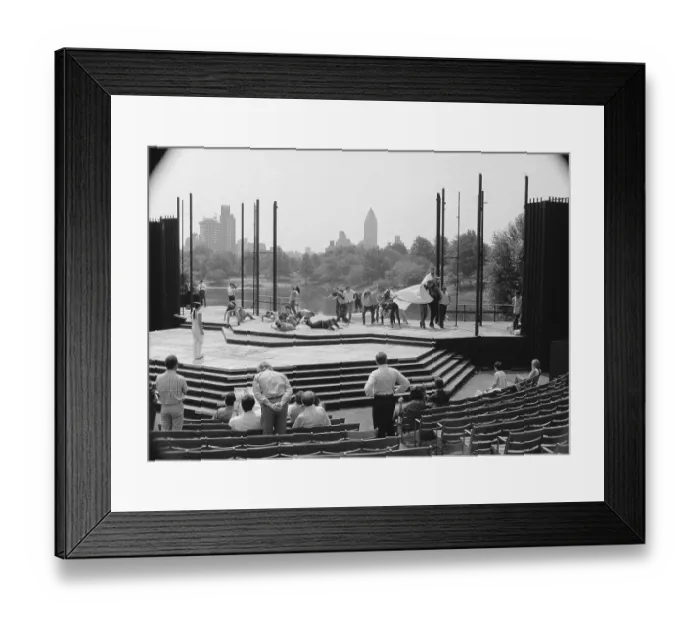 Framed Print : Construction of Stage for Shakespeare festival Framed Print : Construction of Stage for Shakespeare festival