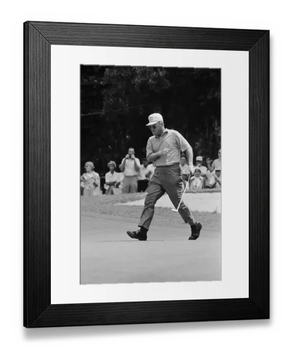 Framed Print : Barber Walking Triumphantly To Get Ball Framed Print : Barber Walking Triumphantly To Get Ball