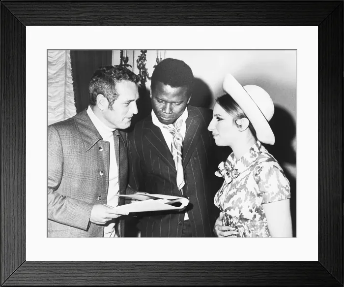 Framed Print : Newman, Poitier, and Streisand Announce First Artists Production Company Framed Print : Newman, Poitier, and Streisand Announce First Artists Production Company