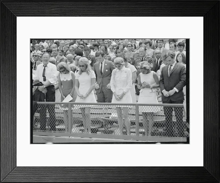 Framed Print : Kennedys Attending Ceremony for Robert F. Kennedy