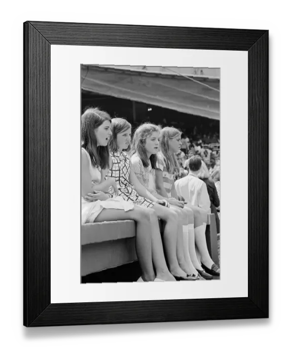 Framed Print : Maria Shriver and Her Relatives Attending a Dedication Ceremony