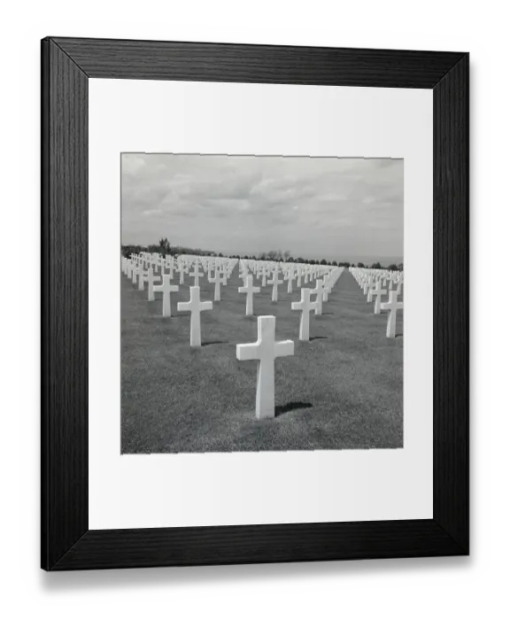 Framed Print : US Military Cemetery In France Framed Print : US Military Cemetery In France
