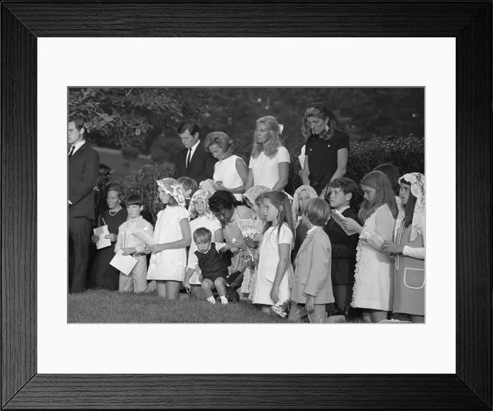 Framed Print : Ethel Kennedy and Family Members at Robert F. Kennedy Gravesite Framed Print : Ethel Kennedy and Family Members at Robert F. Kennedy Gravesite