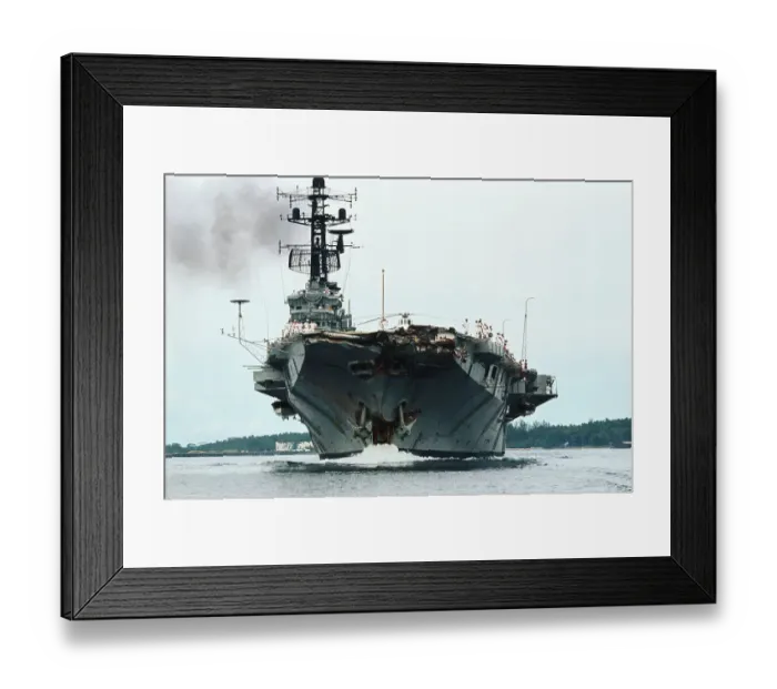 Framed Print : Aircraft Carrier Melbourne Arriving for Repairs Framed Print : Aircraft Carrier Melbourne Arriving for Repairs