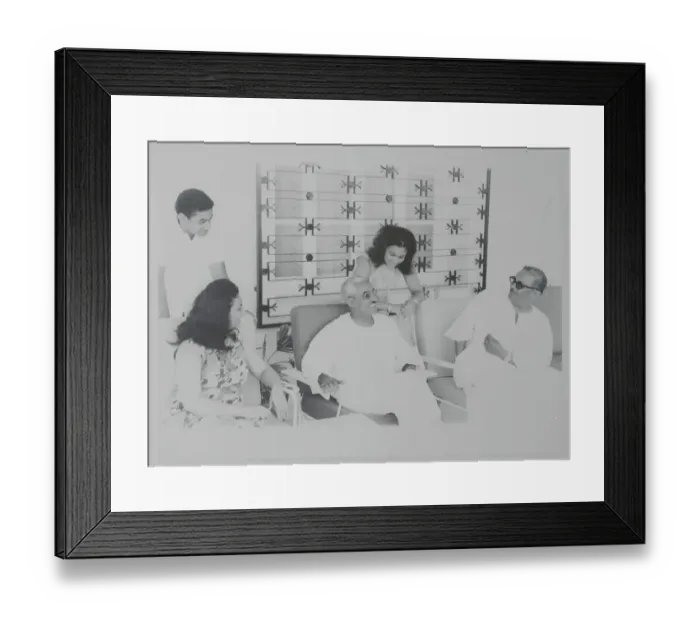 Framed Print : Sudan's Premier with Family
