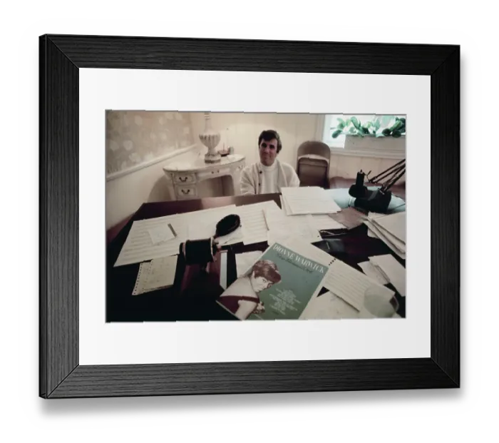 Framed Print : Burt Bacharach at Piano Framed Print : Burt Bacharach at Piano