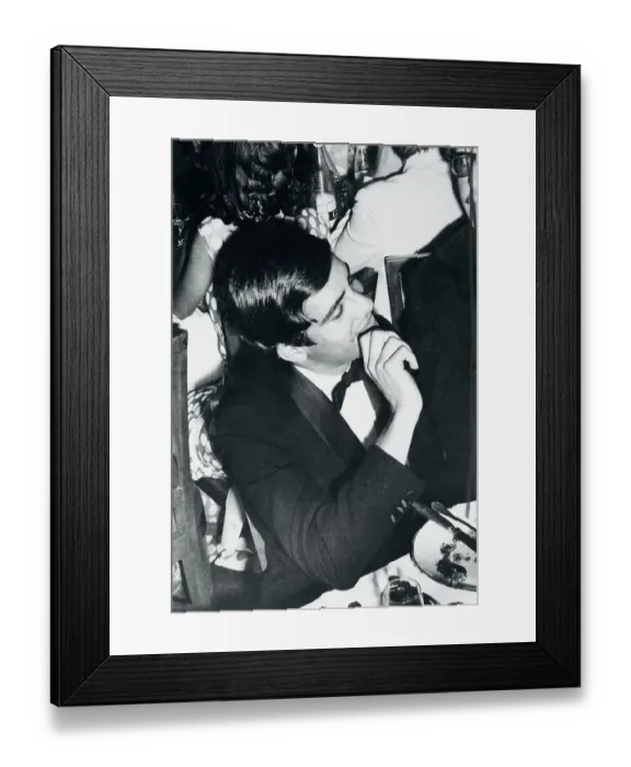 Framed Print : Alexander Onassis Holding His Head Down at Show Framed Print : Alexander Onassis Holding His Head Down at Show