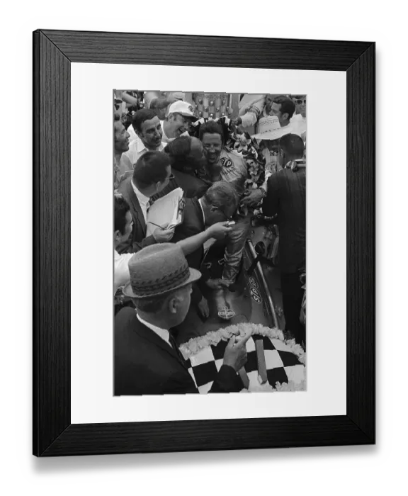 Framed Print : Mario Andretti with Crowd at Indianapolis Raceway Framed Print : Mario Andretti with Crowd at Indianapolis Raceway