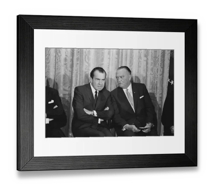 Framed Print : President Richard Nixon and F.B.I. Director J. Edgar Hoover Framed Print : President Richard Nixon and F.B.I. Director J. Edgar Hoover