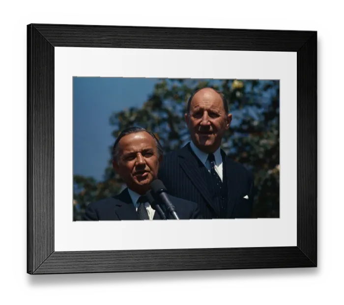 Framed Print : Joseph Luns Talking at the White House