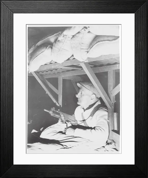 Framed Print : Elderly Man Guarding Kibbutz Framed Print : Elderly Man Guarding Kibbutz