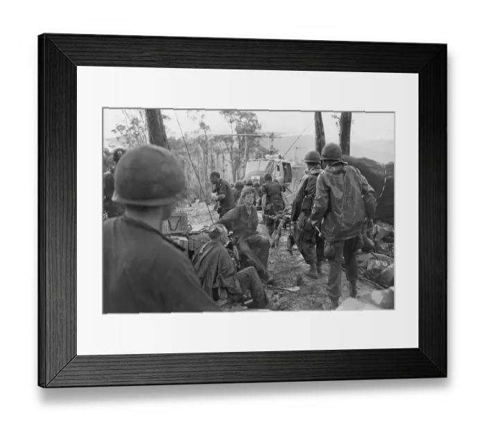 Framed Print : Soldiers Carrying Stretchers Framed Print : Soldiers Carrying Stretchers