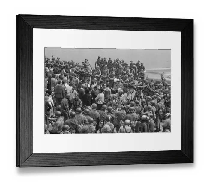 Framed Print : National Guard Surrounding Demonstrators in Berkeley Framed Print : National Guard Surrounding Demonstrators in Berkeley