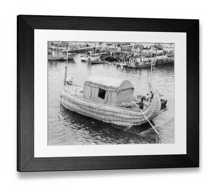 Framed Print : Thor Heyerdahl's Papyrus Reed Raft RA Framed Print : Thor Heyerdahl's Papyrus Reed Raft RA