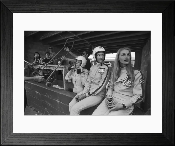 Framed Print : Female Racing Drivers Gathered Framed Print : Female Racing Drivers Gathered
